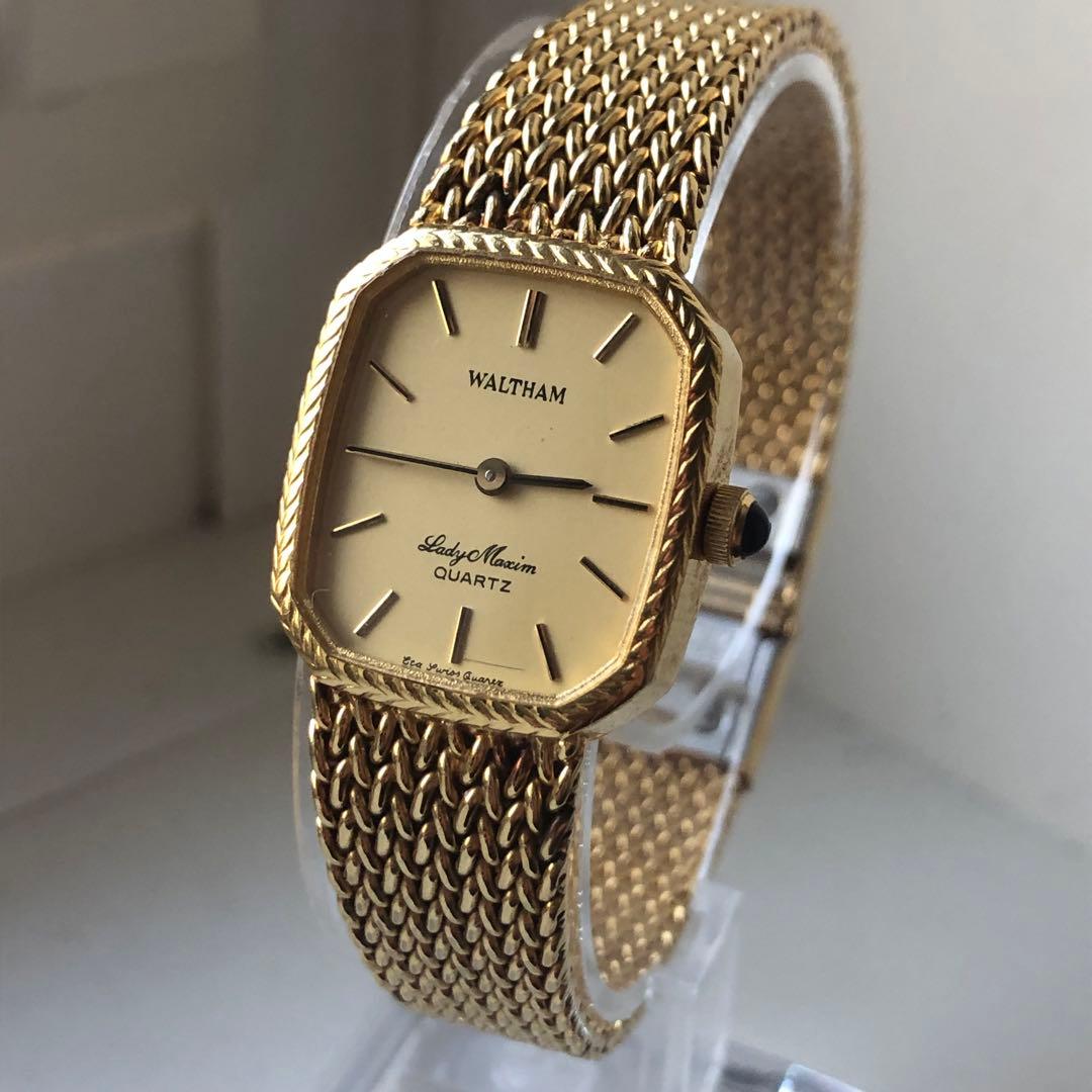 Waltham Lady Martin ゴールドクォーツ時計