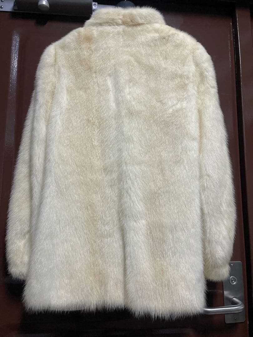 EMBA MINK ホワイトミンク アイボリー リアル ファー 毛皮コート