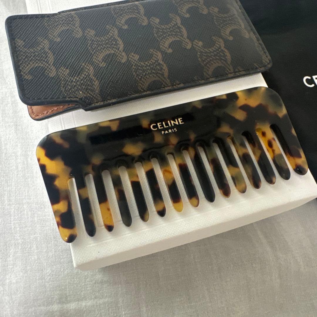 CELINE スモール　ヘアコーム　トリオンフ　キャンバス