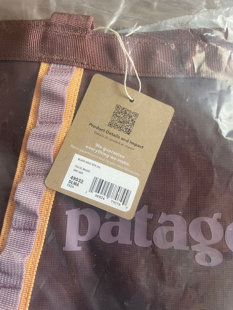 未開封　patagonia パタゴニア　ブラックホール　トートバッグ　25L