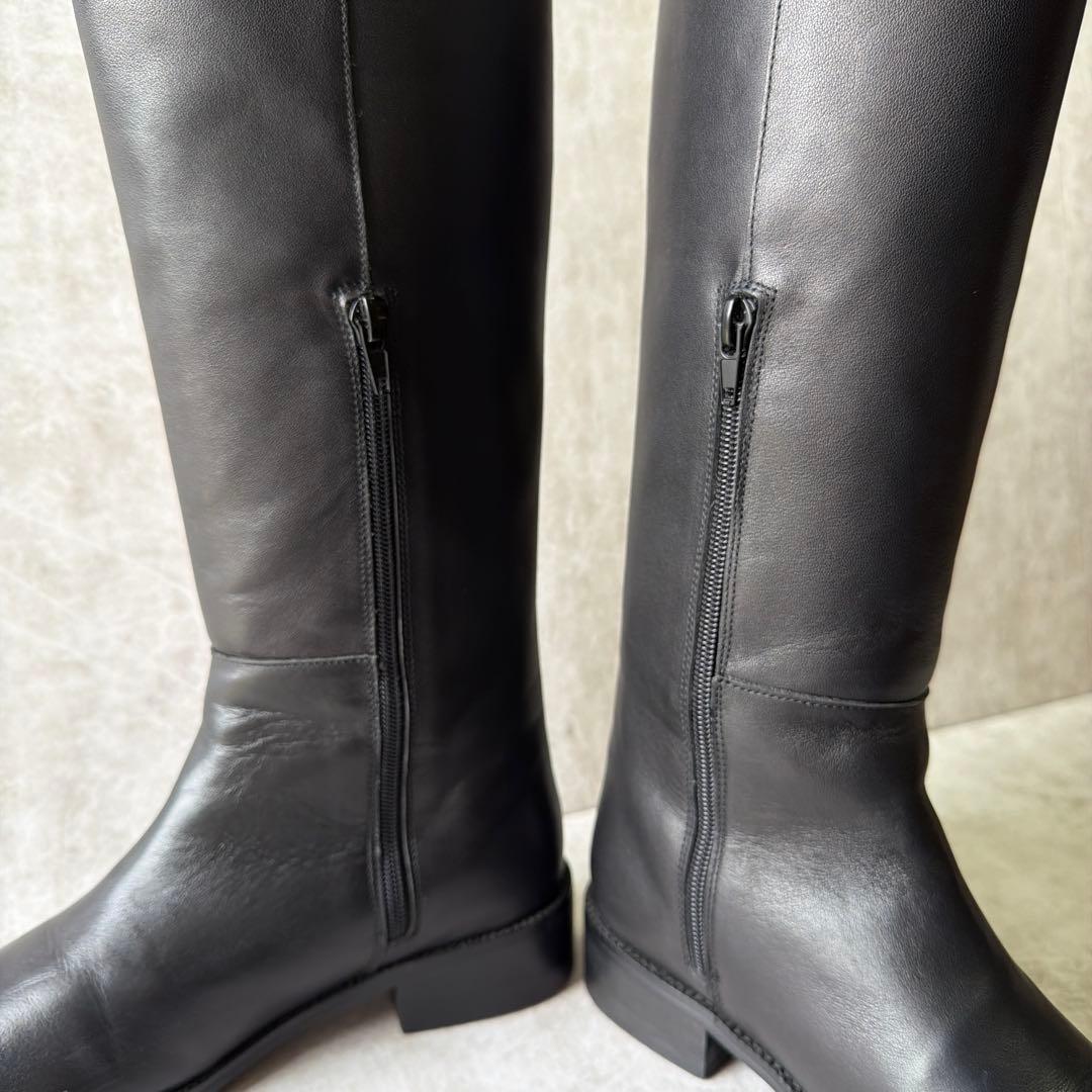 REMME レメ ロングブーツ サイドジップ ブラック レザー 36 / 23㎝