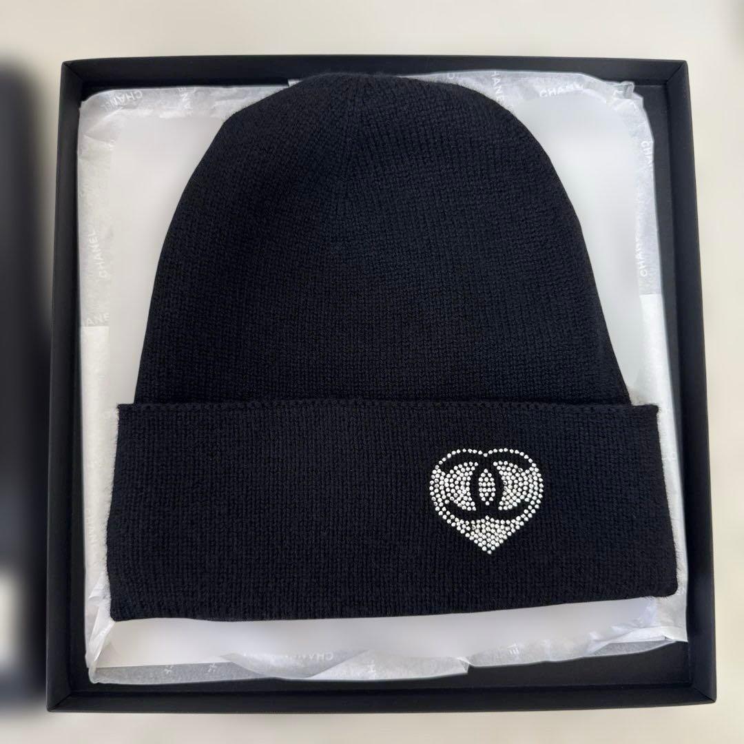 CHANEL♡カシミヤ♡ニット帽♡ブラック♡