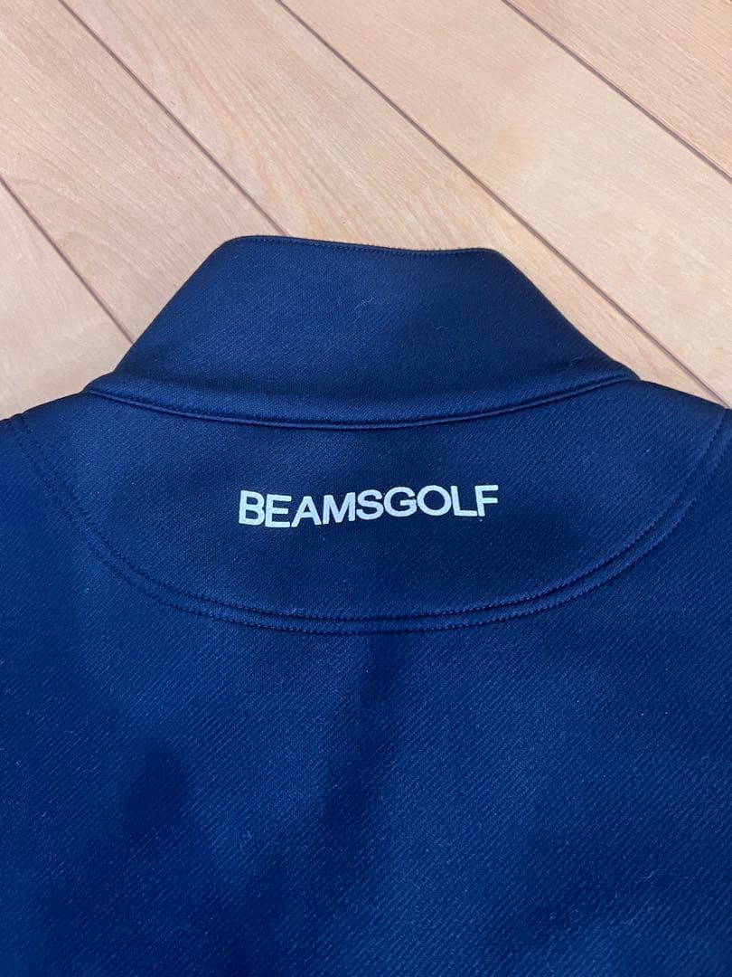 ビームスゴルフ　ハーフジップ ダンボールニット プルオーバー黒L