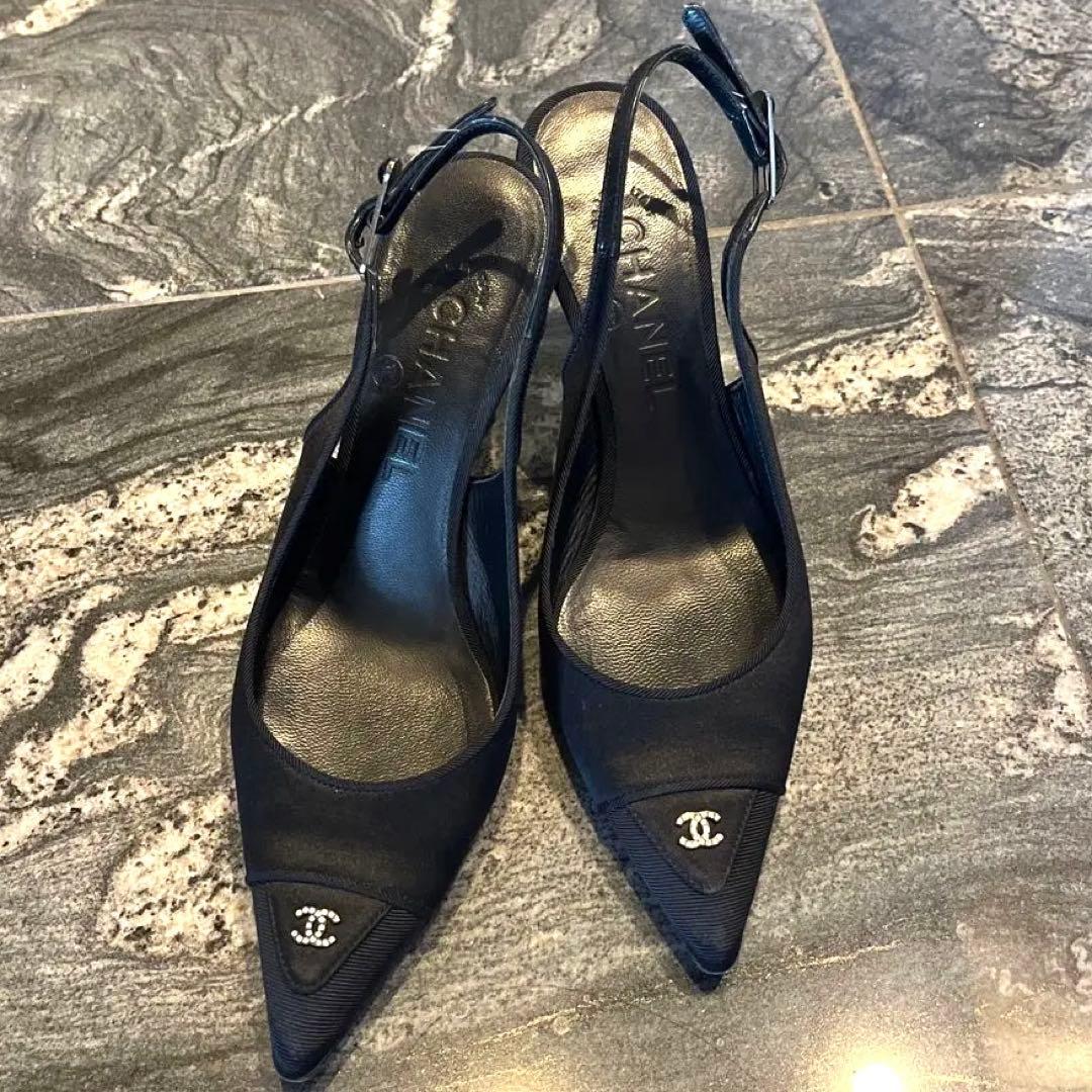 美品　シャネル　CHANEL ミュール　バッグストラップ　レディース　36