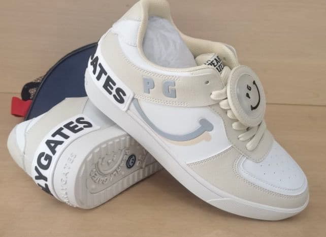 即発送対応●23-24.5cm展開●ゴルフシューズホワイト/イエロー