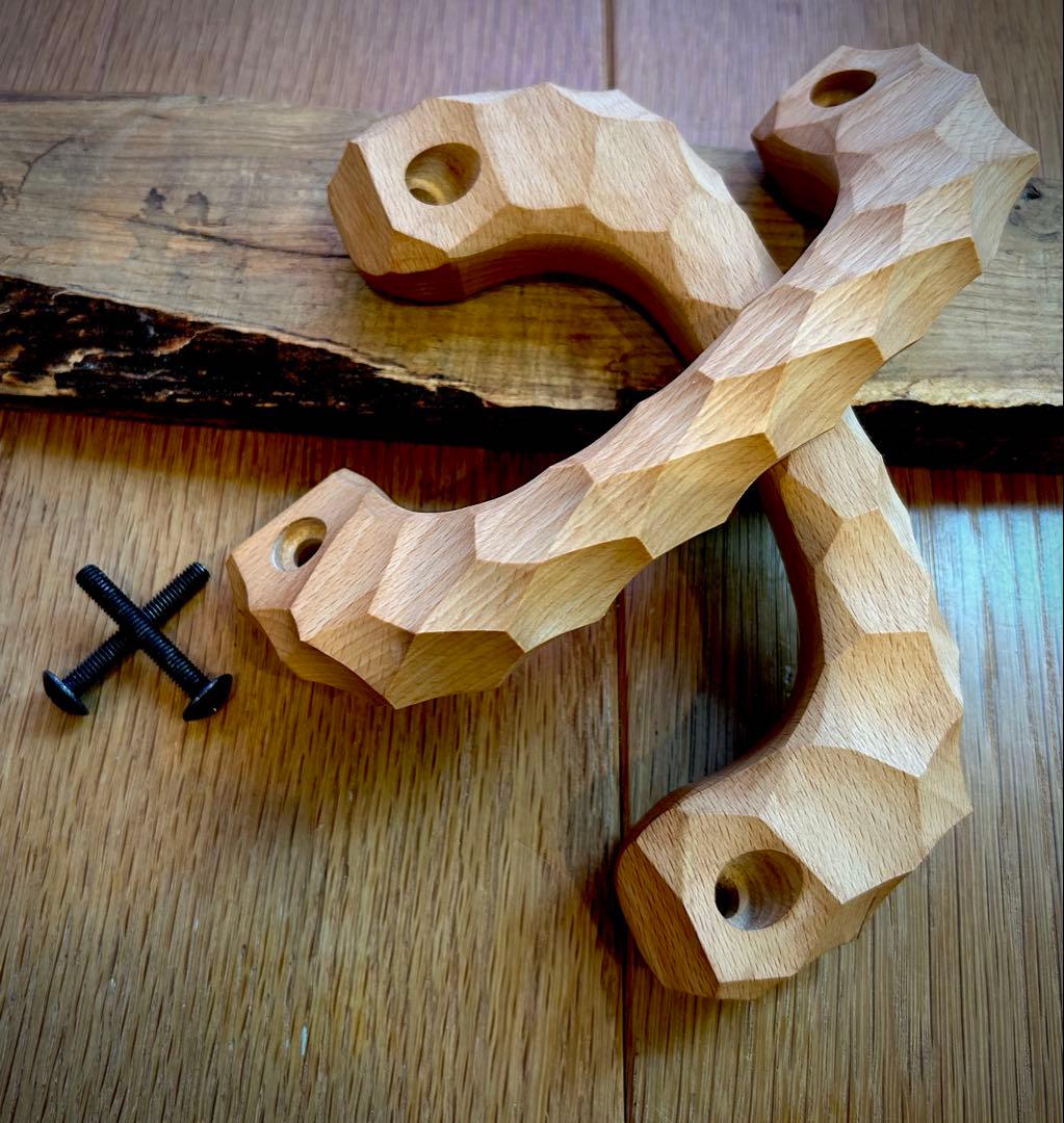 3本セット　アシストグリップ　43本目！！名栗加工　ハイエース専用　ナチュラル