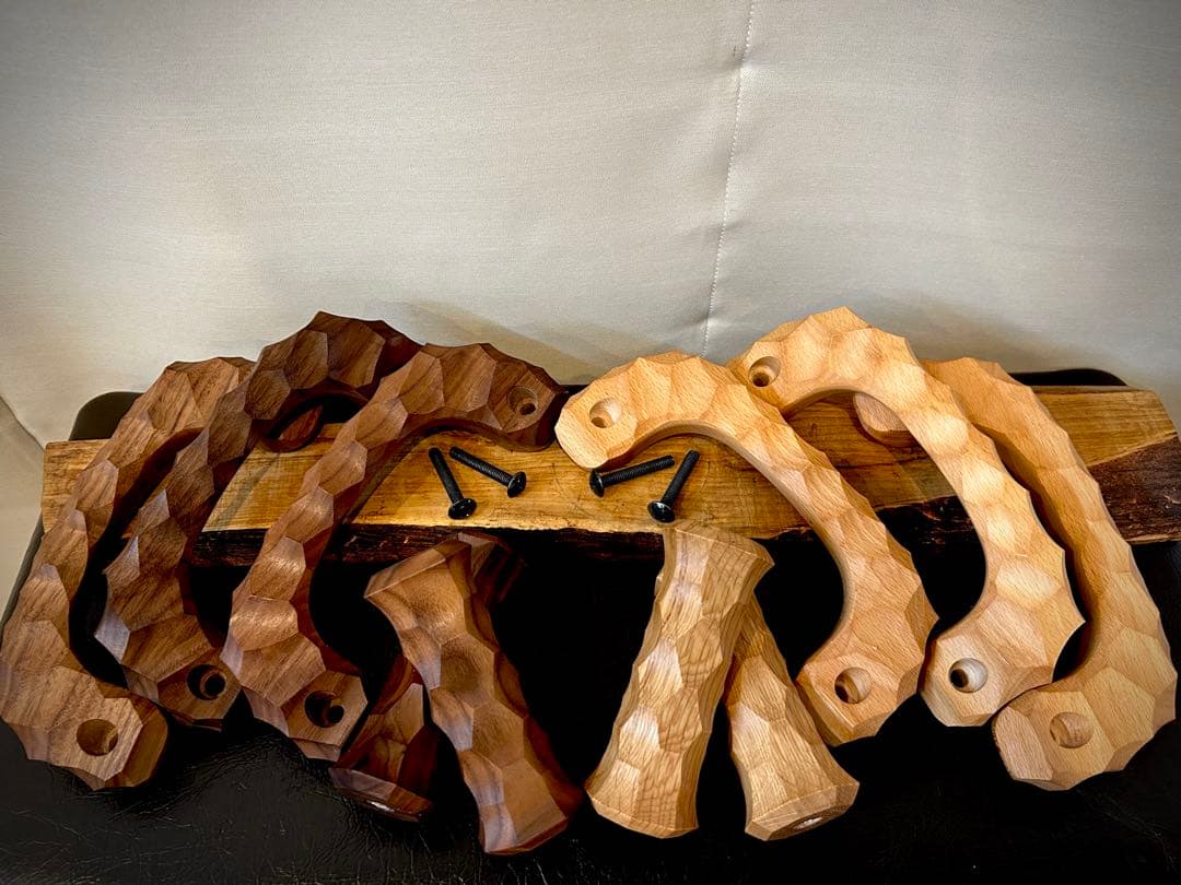 3本セット　アシストグリップ　43本目！！名栗加工　ハイエース専用　ナチュラル