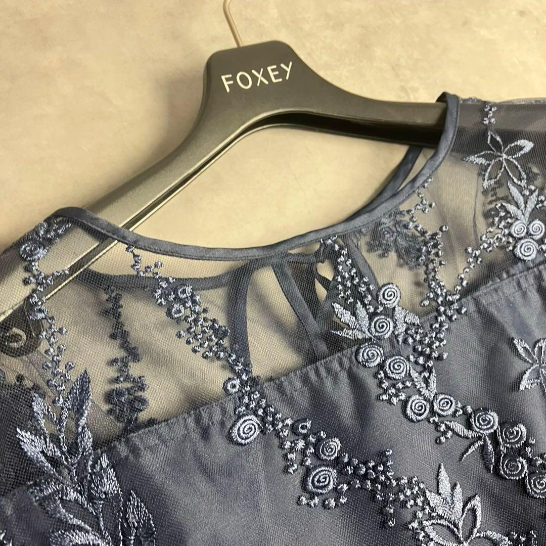 【新品】ハレモード 総レースドレス 紺 LL 大きいサイズ ワンピース 結婚式