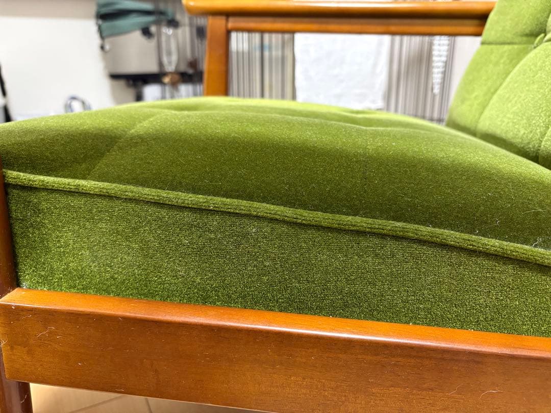 カリモク60 Kチェア 1シーター モケットグリーン