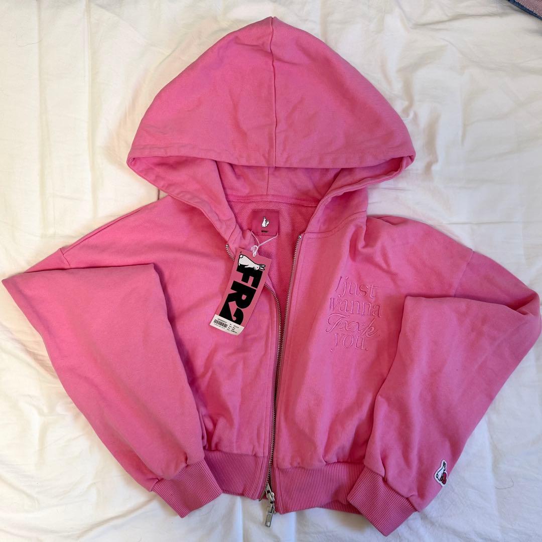 (新品未使用) FR2 ショートジップパーカー ピンク タッグ付 FRC3225