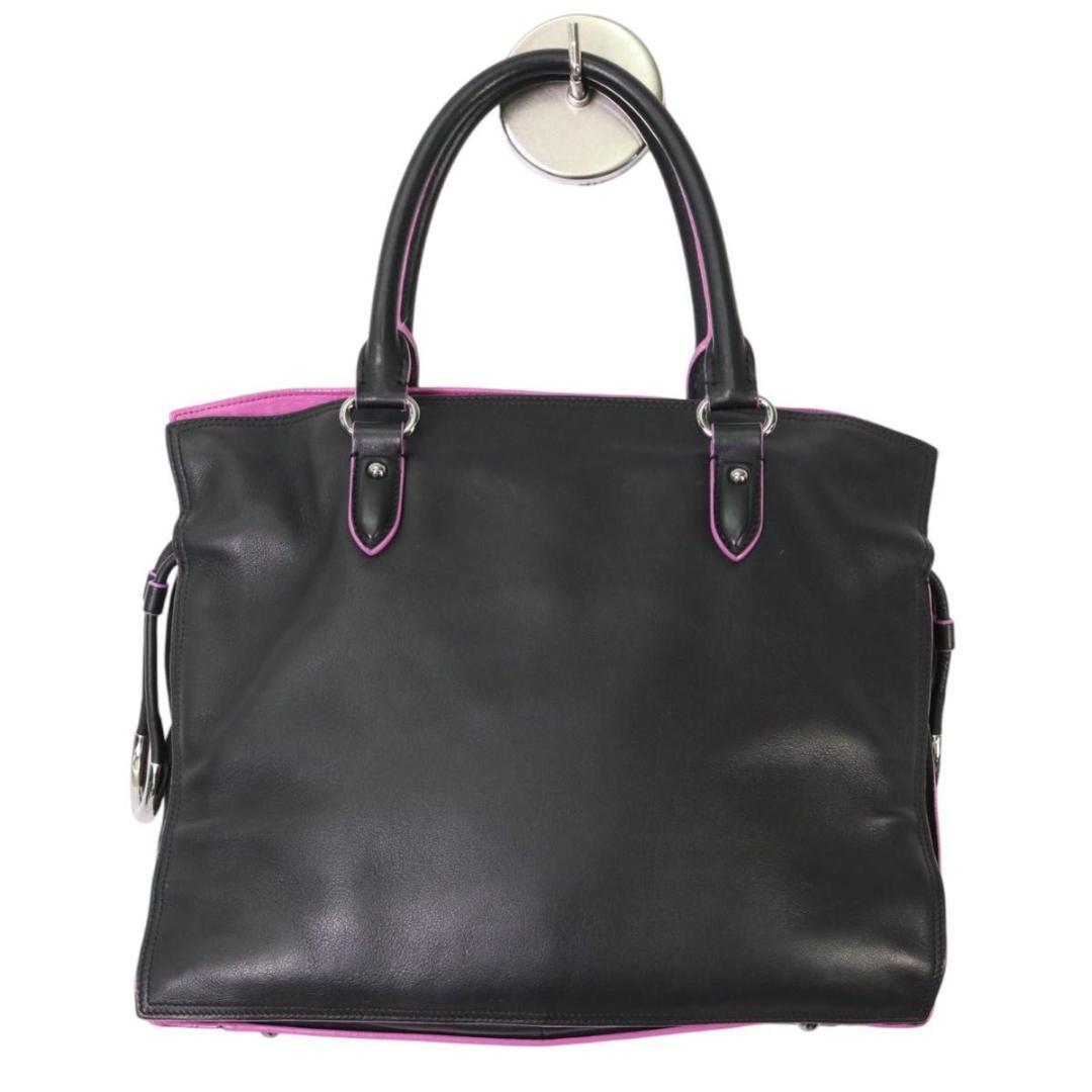 【人気】LOEWE ロエベ フラメンコ ハンドバッグ 黒×ピンク バイカラー