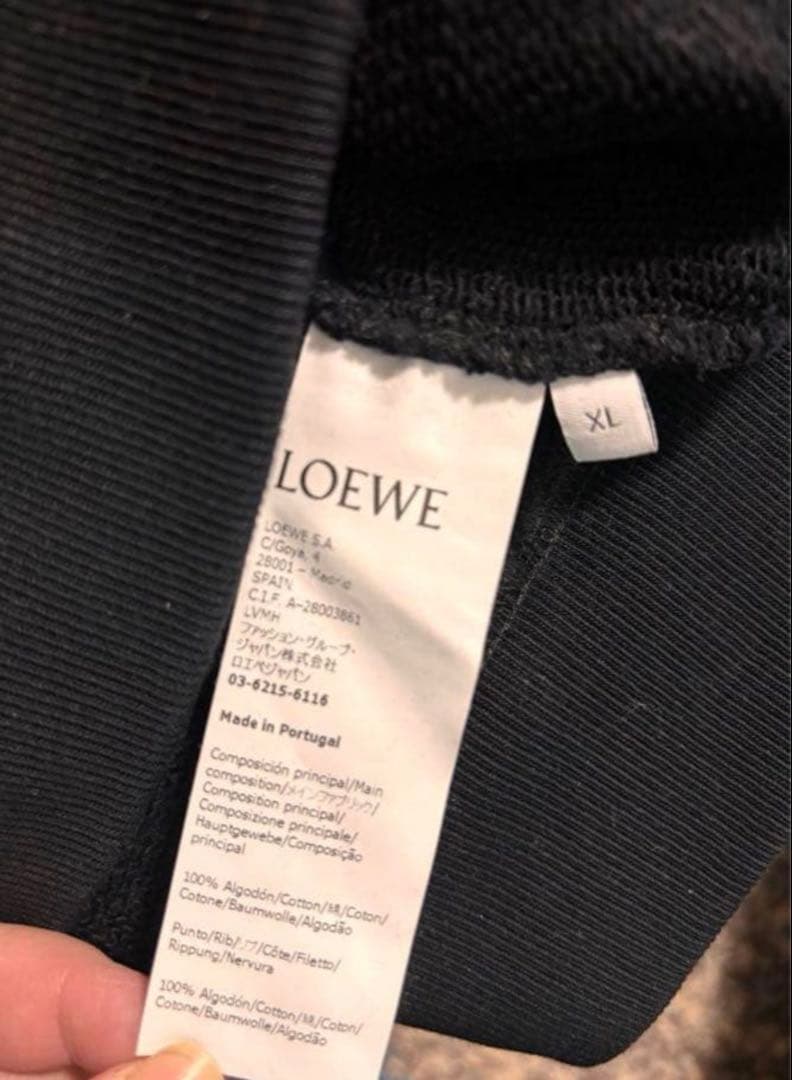 LOEWE アナグラム エンブロイダリー スウェットシャツ　XL