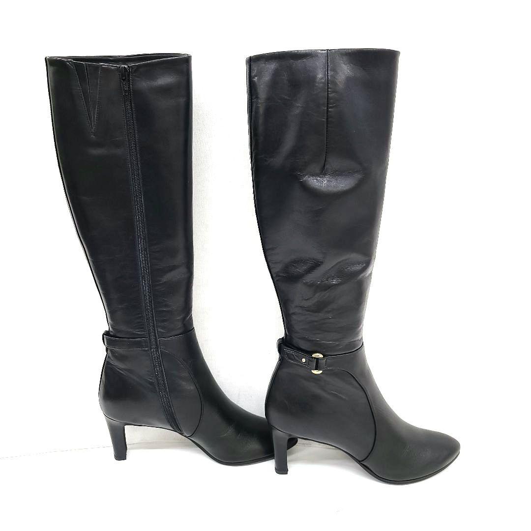 【日本製】UNTITLED カーフスキンロングブーツ 24.0　美脚