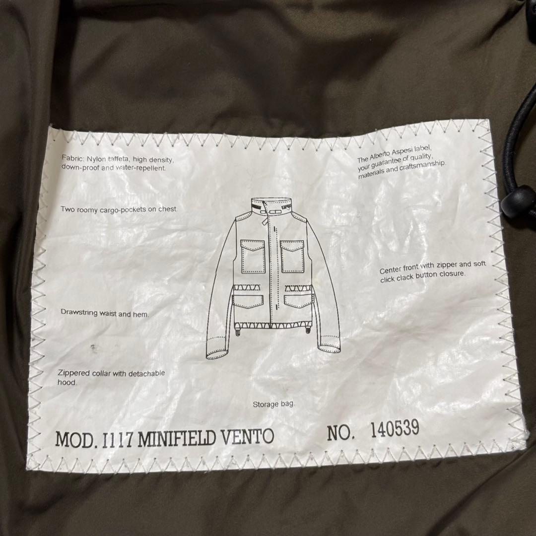 【付属品完備】ASPESI パッカブルMINIFIELD VENT M65