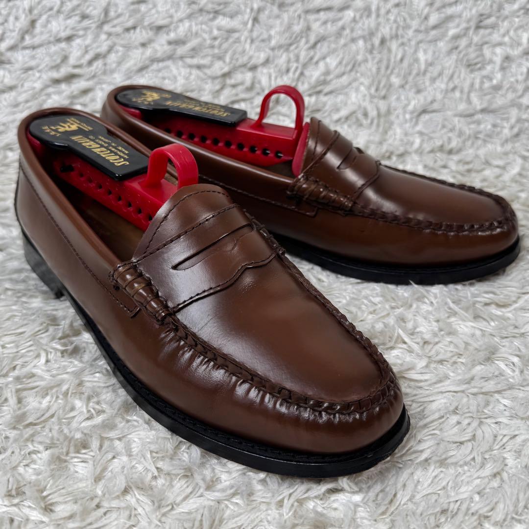 極美品 G.H.BASS ローファー レザー 23.5相当 ブラウン 革靴