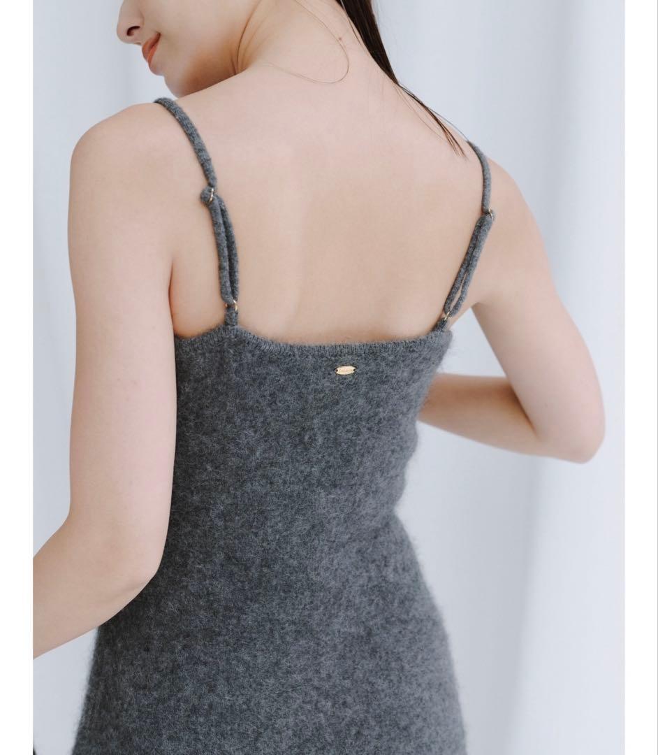 【美品】anuans カシミヤブレンドキャミソールニットワンピースM