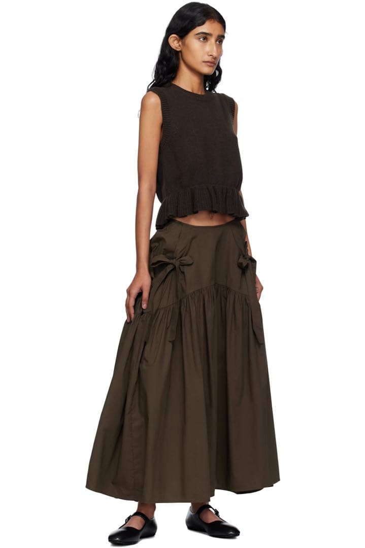 CECILIE BAHNSEN セシリーバンセンBill ベストブラウンS