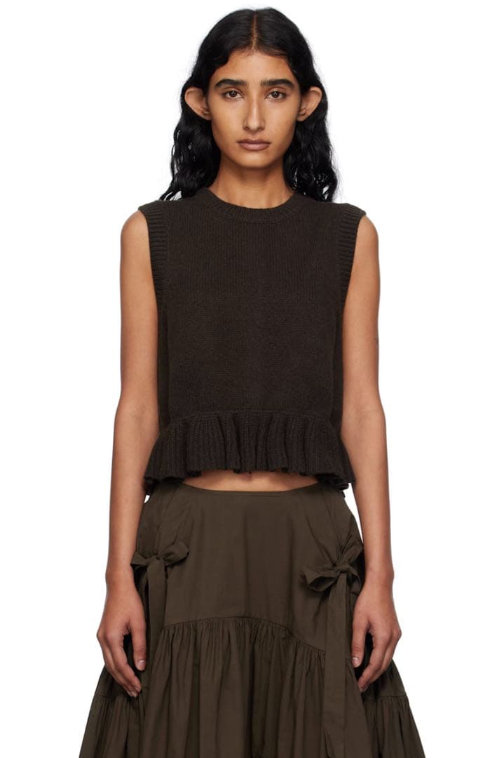 CECILIE BAHNSEN セシリーバンセンBill ベストブラウンS