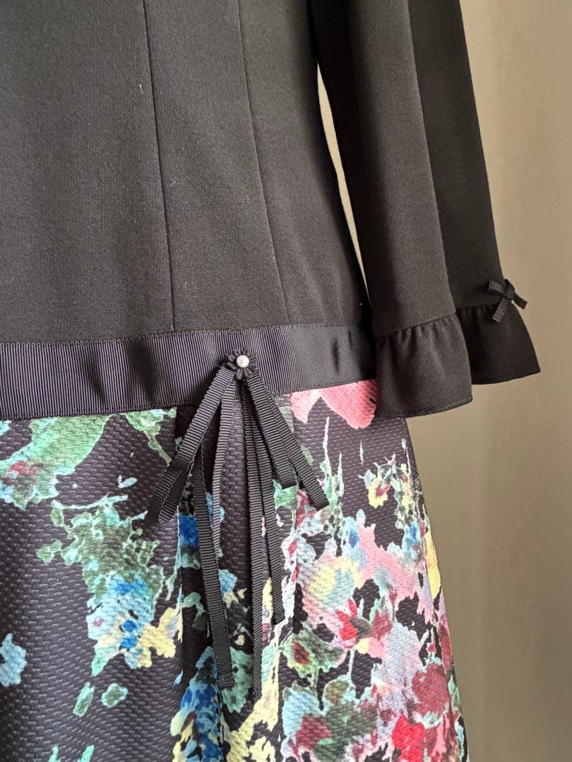 スーパービューティー☆ウエスト切り替え花柄ワンピース☆未使用