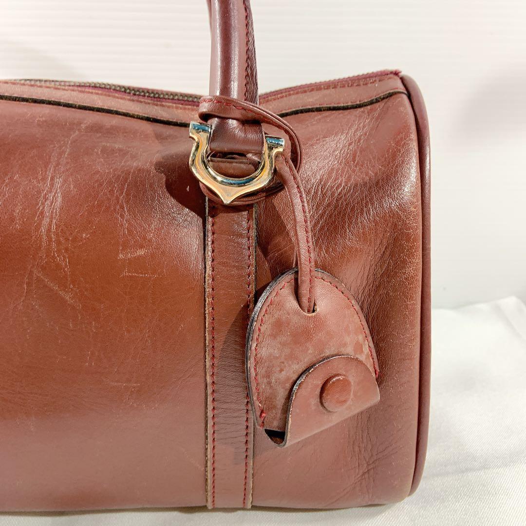 Cartier カルティエ　ミニボストンバッグ　マストライン　レザー　南京錠