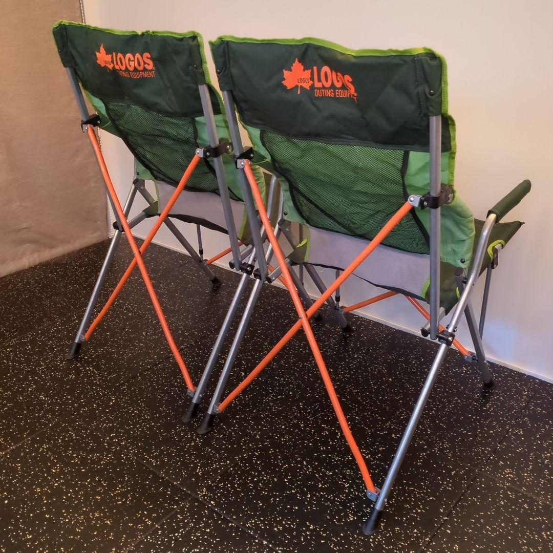 ロゴス LOGOS Life バックホールドチェア（ブラウン）2台セット【美品】