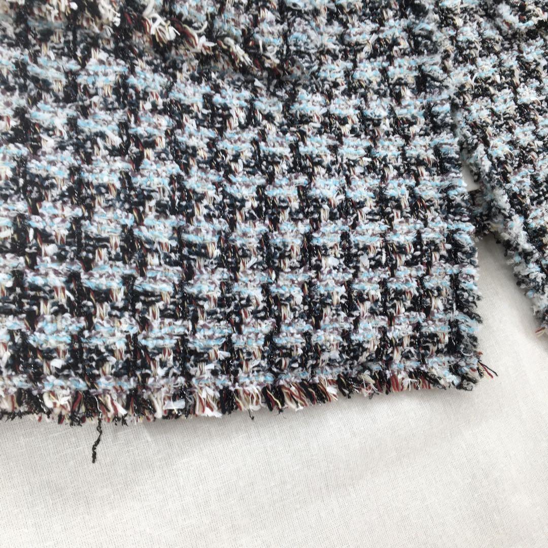 バッカ トゥモローランド ロングベスト 中綿 ツイード フリンジ オーバーサイズ