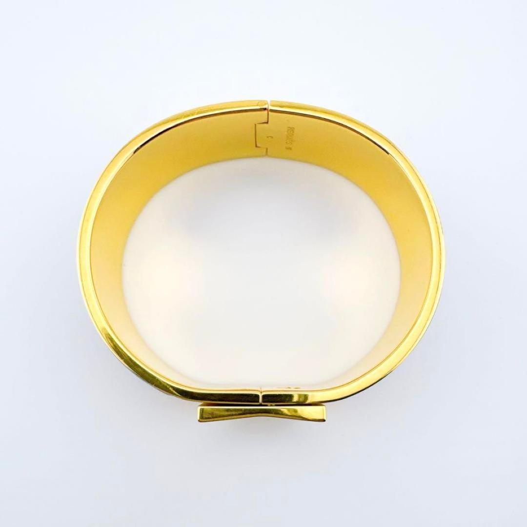 エルメス ロケ エマイユ 七宝焼 バングル ブレスレット レディース ゴールド