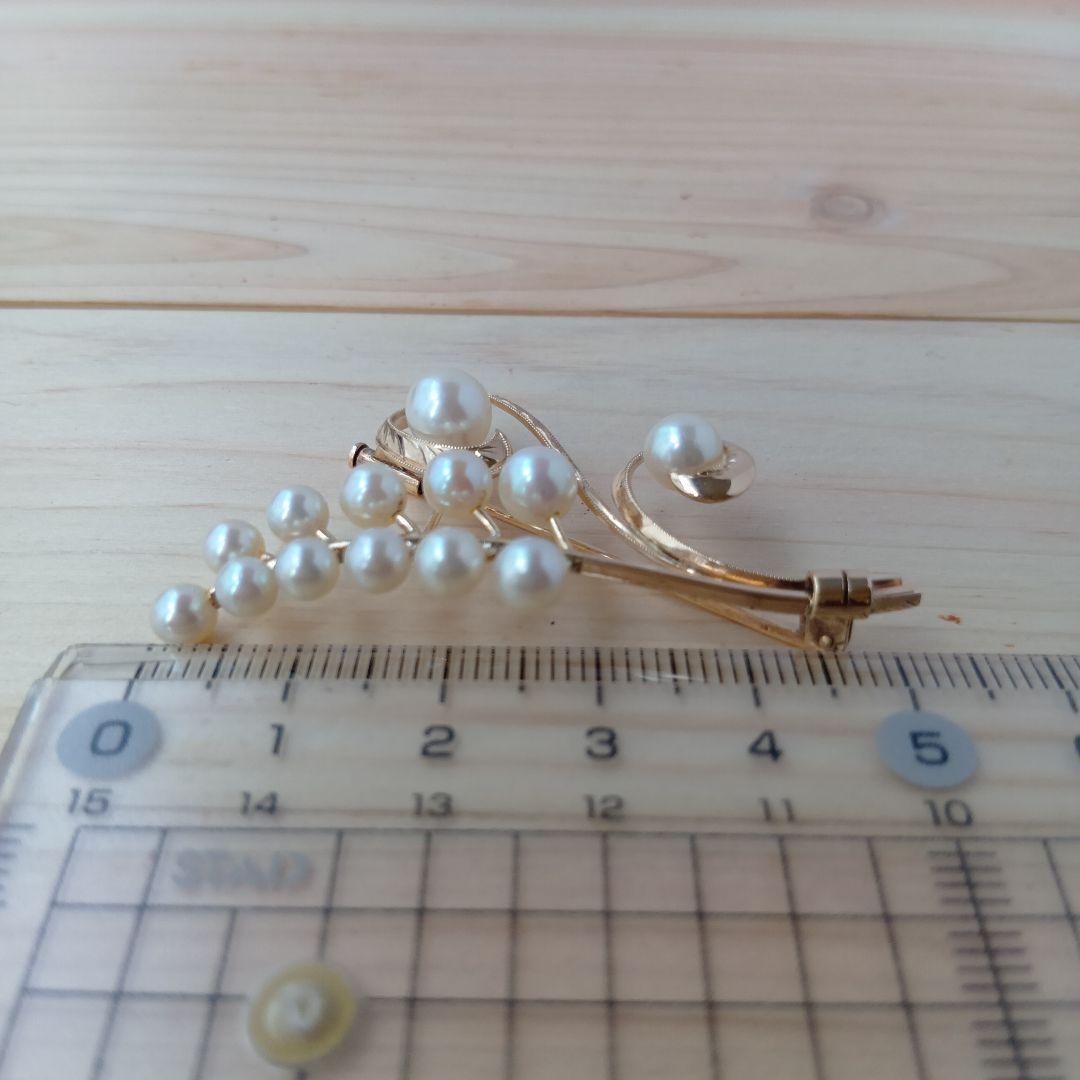 K14パールブローチ