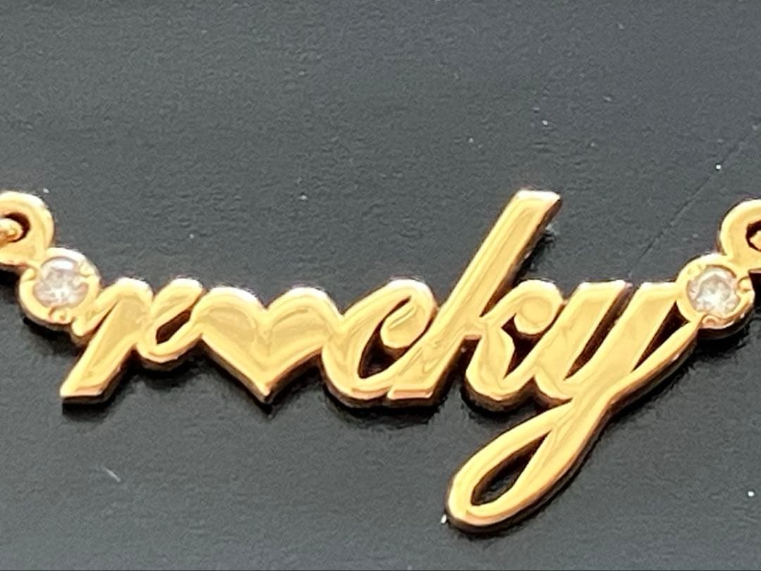 【K18】約40cm・ダイヤ付ネックレス