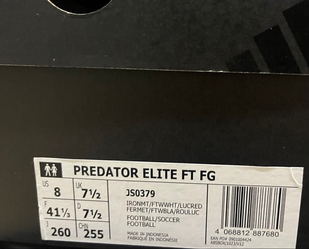 プレデター　新品　ELITE フォールディングタン FG アディダス　26 完売