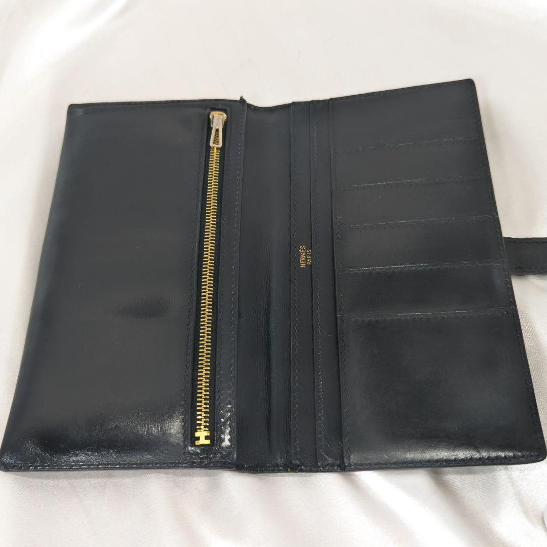 【美品】 エルメス べアン ボックスカーフ ゴールド金具 箱 保存袋付