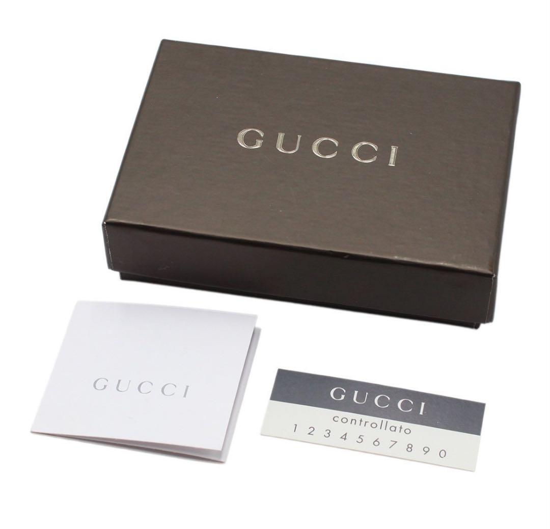 N2598 未使用!! グッチ シェリーライン レザー 6連 キーケース