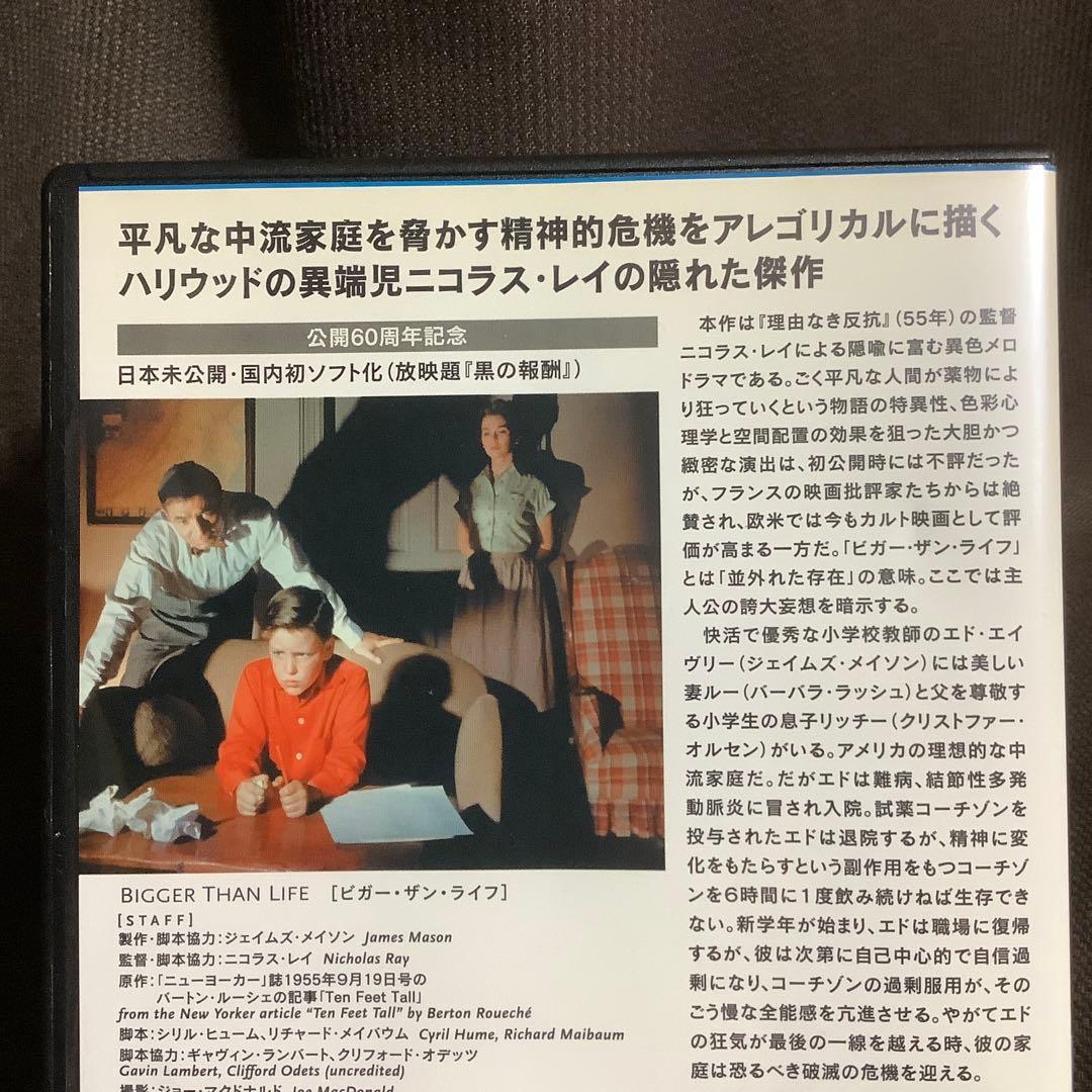 【廃盤】『ビガー・ザン・ライフ 黒の報酬』ニコラス・レイ(DVD)【セル版】