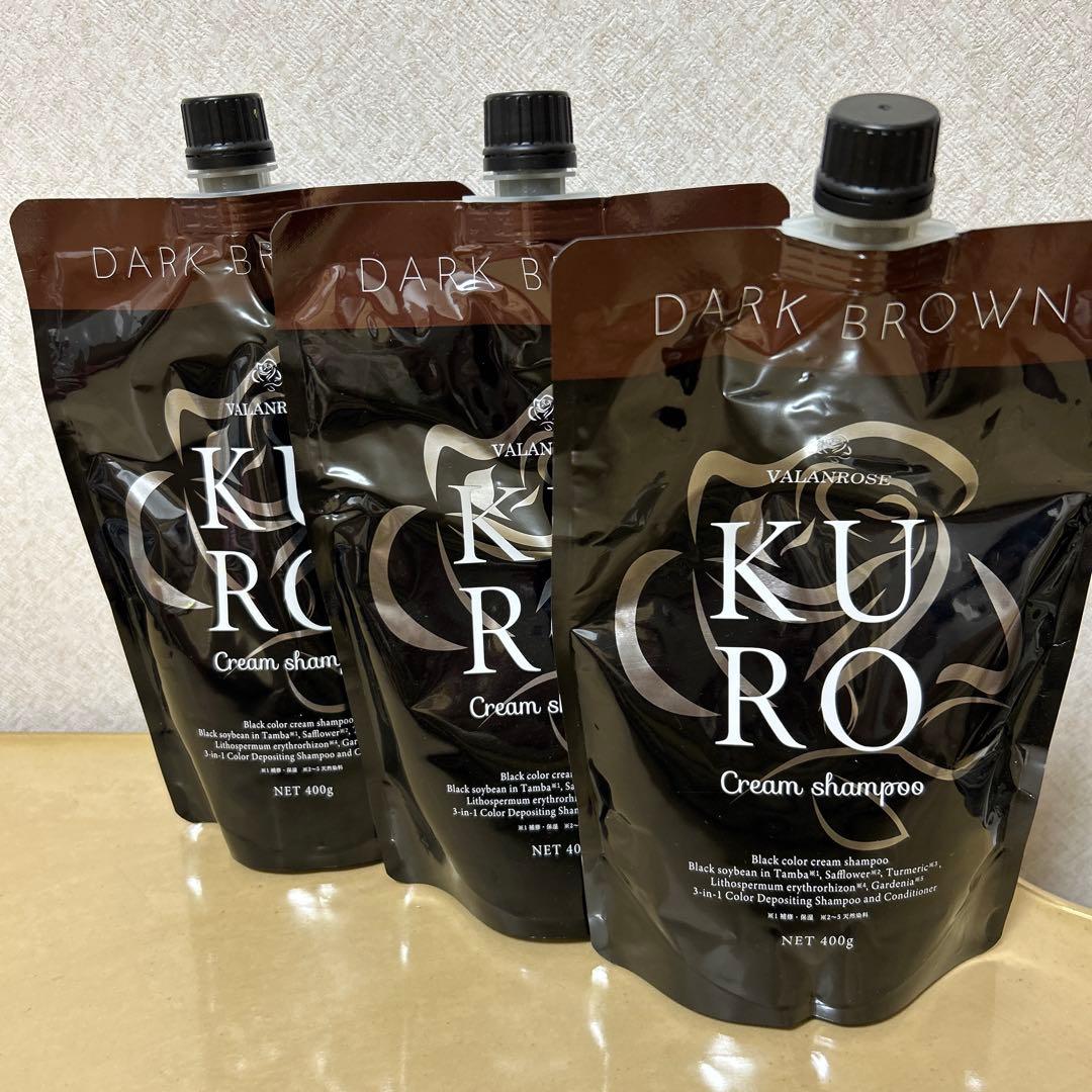KURO Cream shampoo ダークブラウン 400g