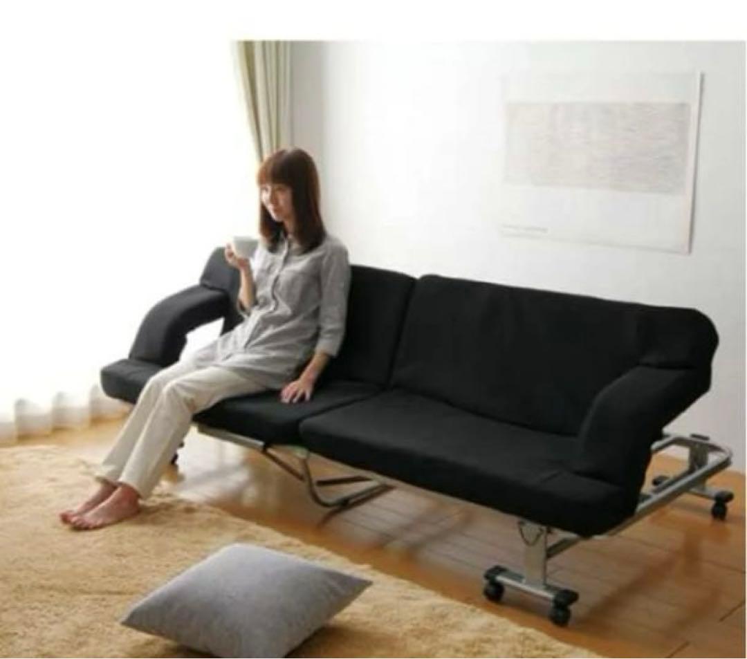 ソファベッド　折り畳み式　アイリスオーヤマ