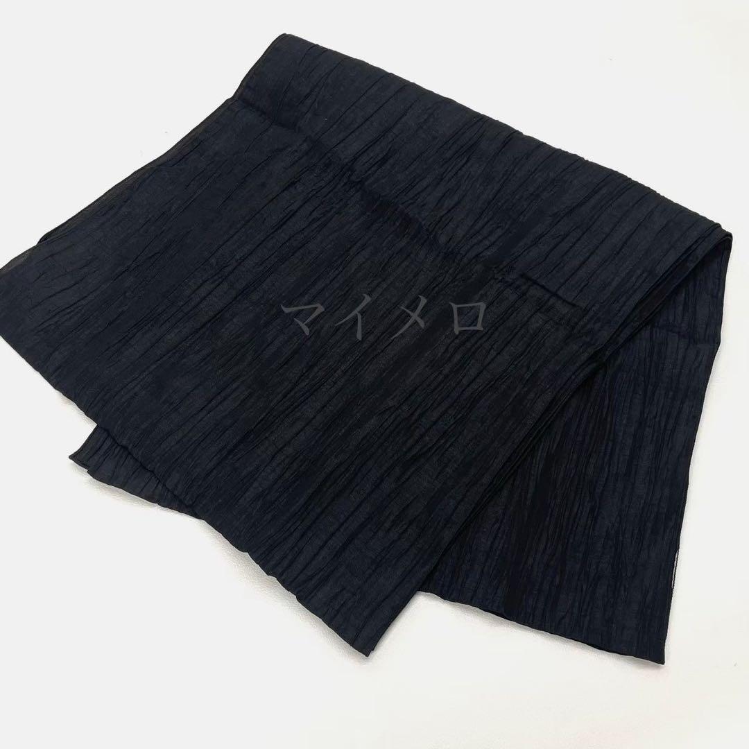 浴衣　綿麻　先染め ブロックチェック 黒　グレー　格子 2点　0531⑫