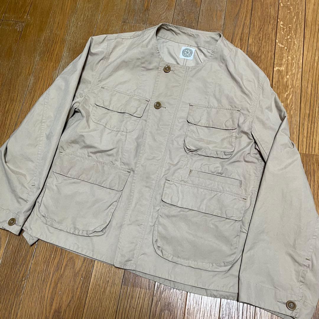 美品　Porter Classic ノーカラージャケット L ベージュ