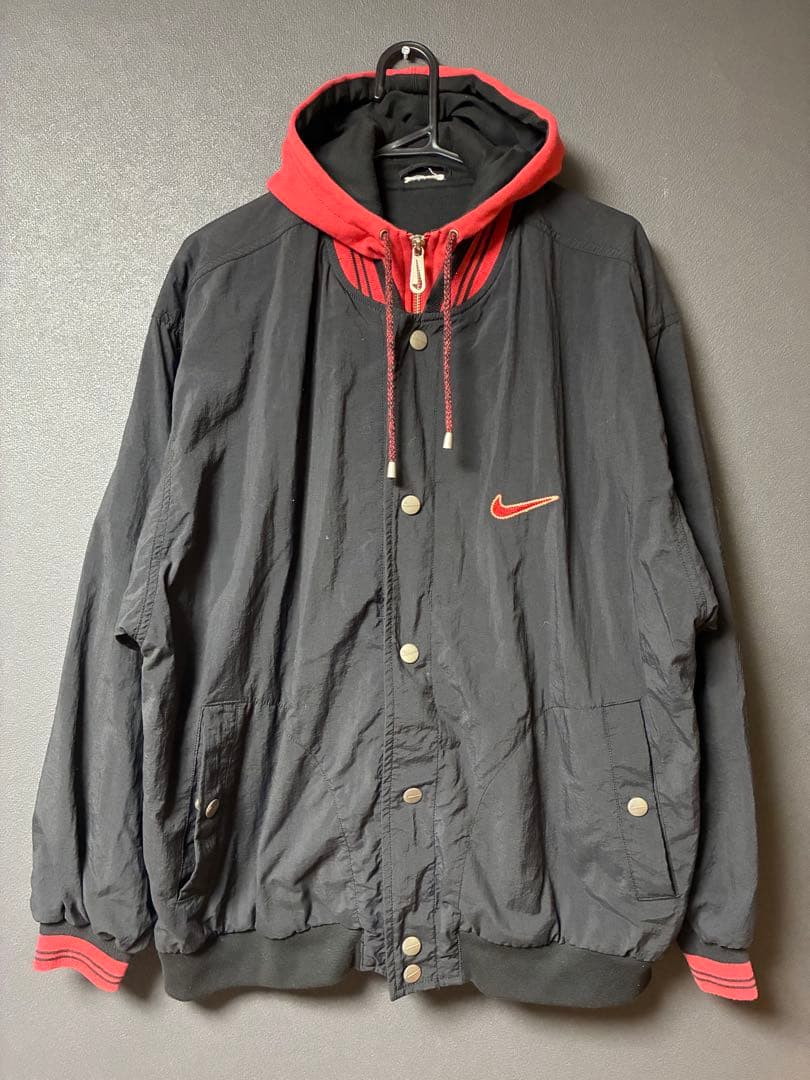 NIKE 90s ビックスウォッシュ 銀タグ フード付きナイロンジャケット