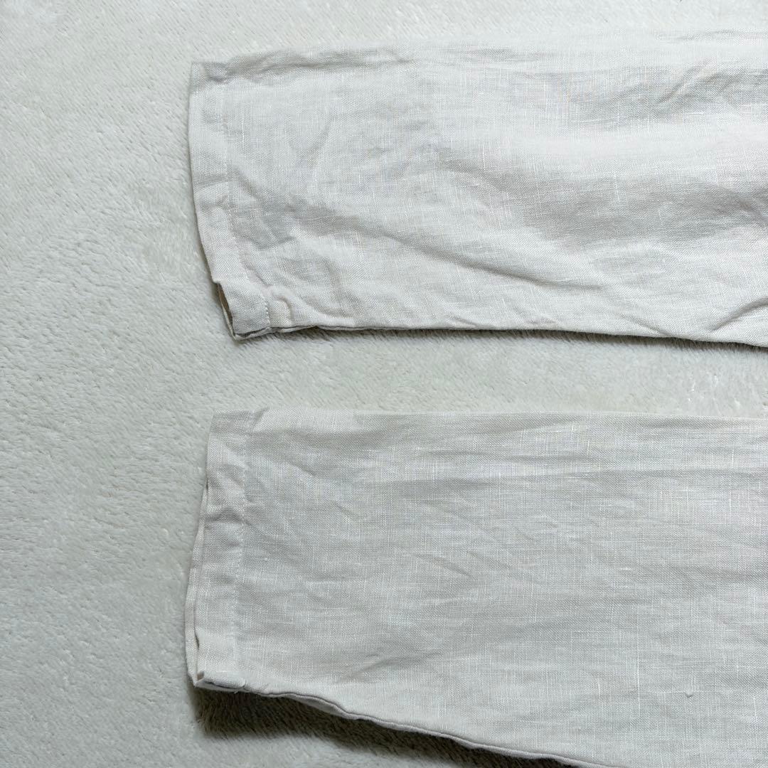 ネストローブ　リネンシャーリングネックワンピース　フリル　2way ロング　麻