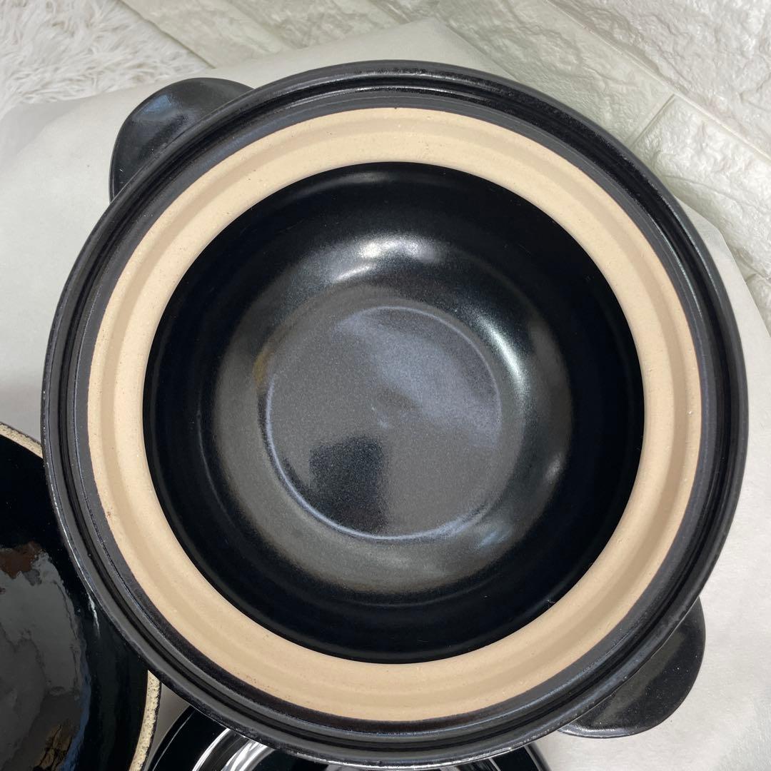 新品未使用品/長谷園のかまどさん、伊賀焼窯元、3合炊き、天然木宮島杓子付き、国産