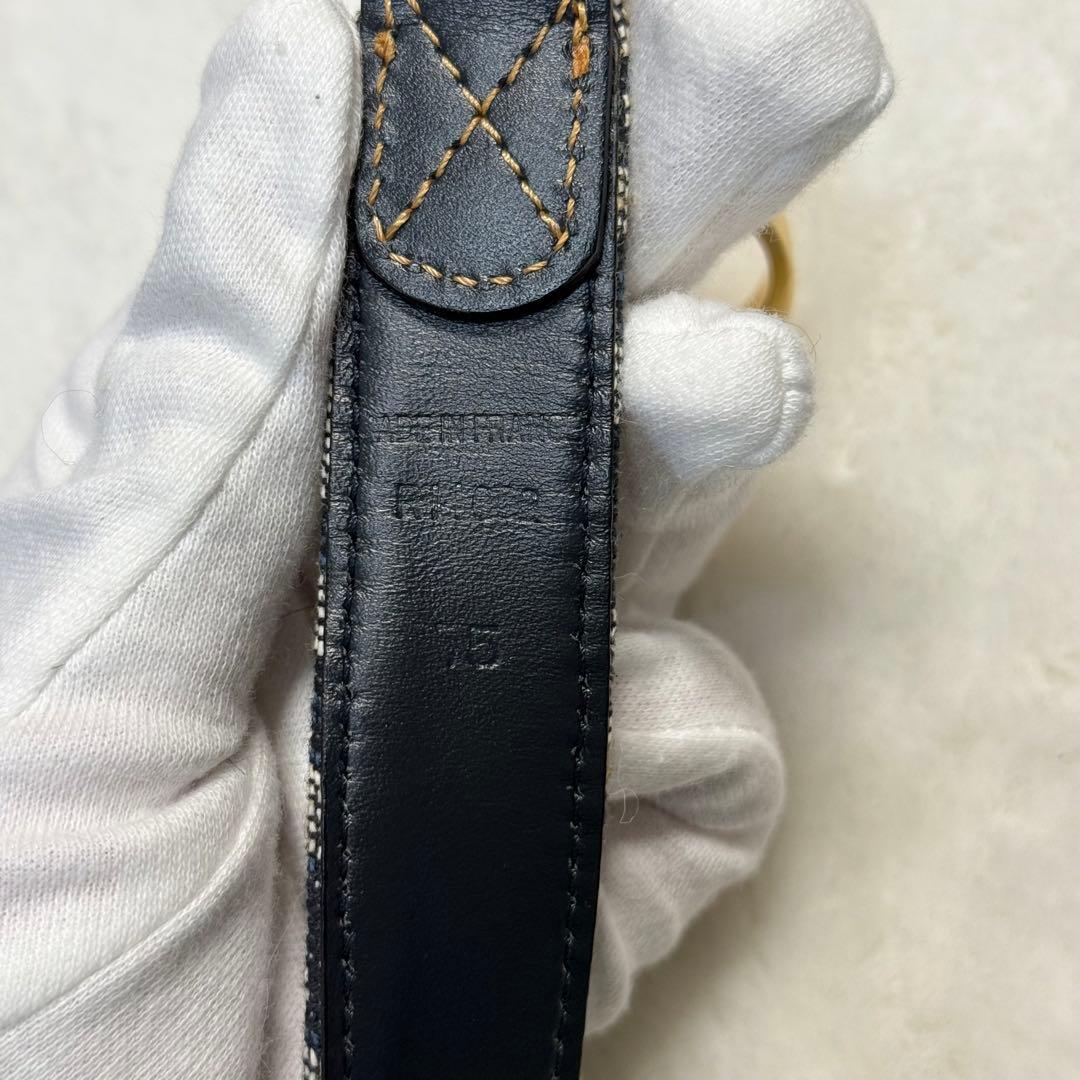 美品 Christian Dior トロッター柄 ベルト CD金具 ゴールド金具