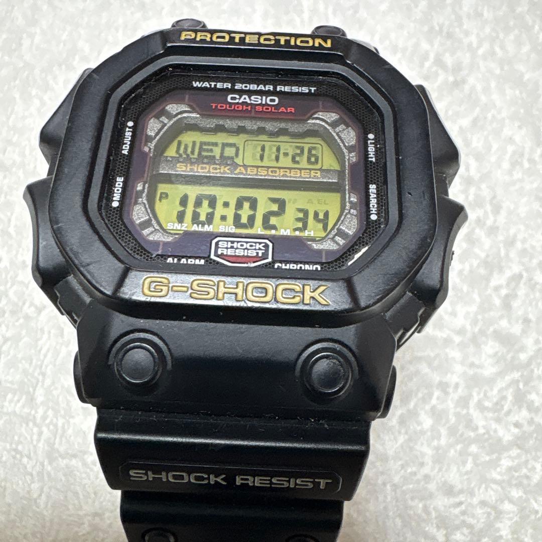 稼働 美品 G-SHOCK GX-56 タフソーラー ブラック ゴールド液晶