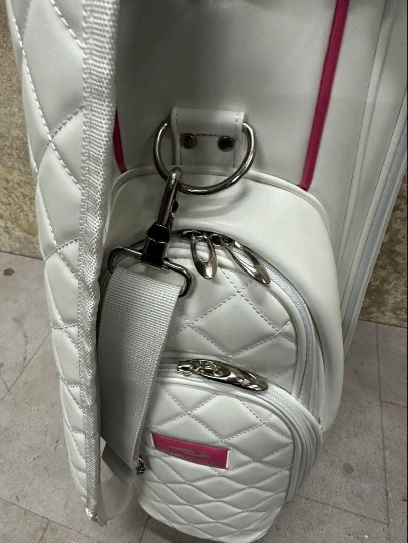 TIGORA ティゴラ キャディバッグ ホワイト×ピンク クラブセット