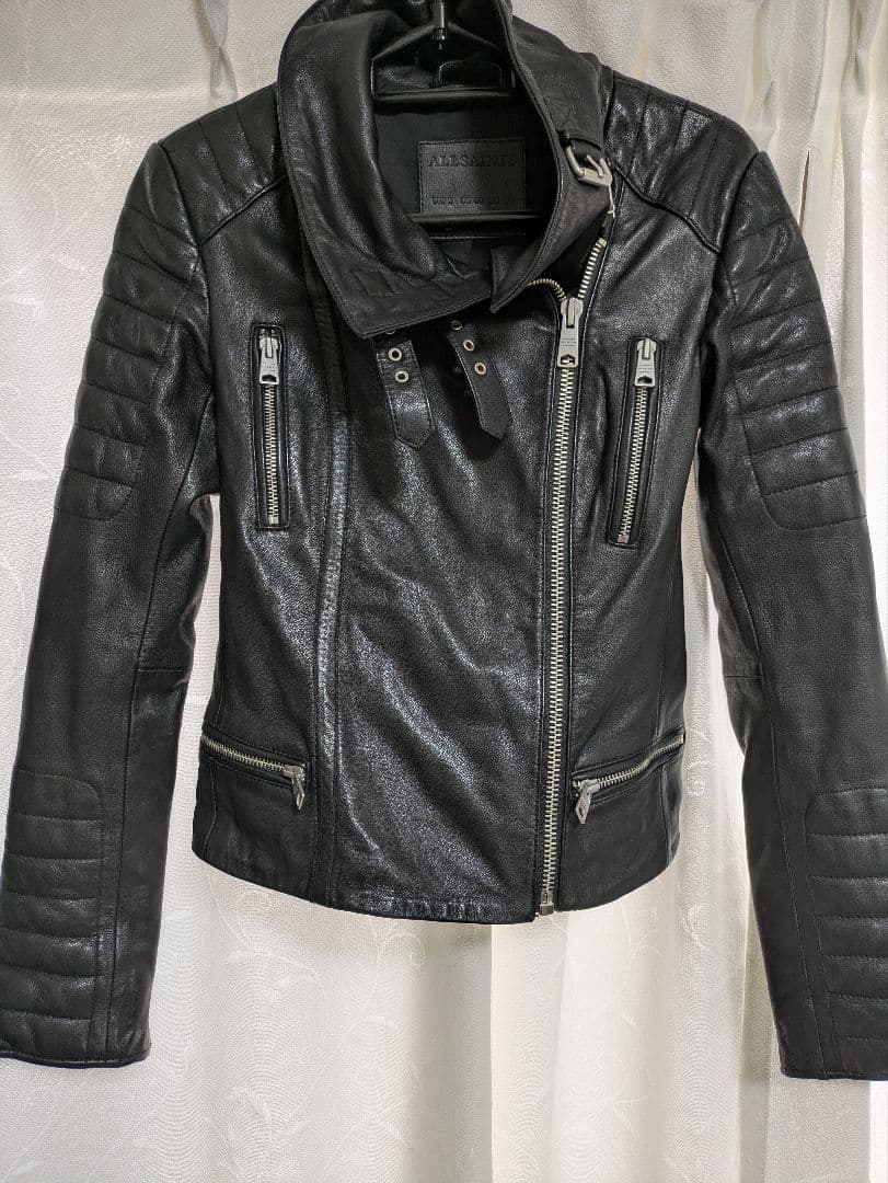 ALLSAINTS ブラック レザージャケット UK2