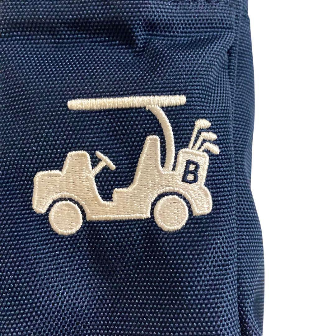 【美品】ビームスゴルフ　クラブケース　ネイビー　刺繍　BEAMS　男女兼用