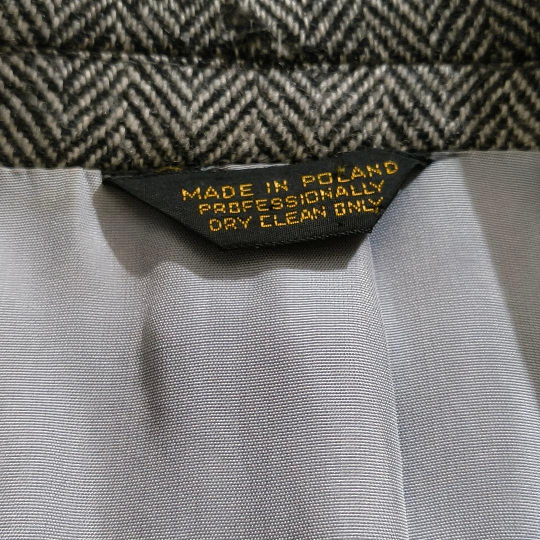 XL相当 テーラード ヘリンボーン エルボーパッチ くるみボタン