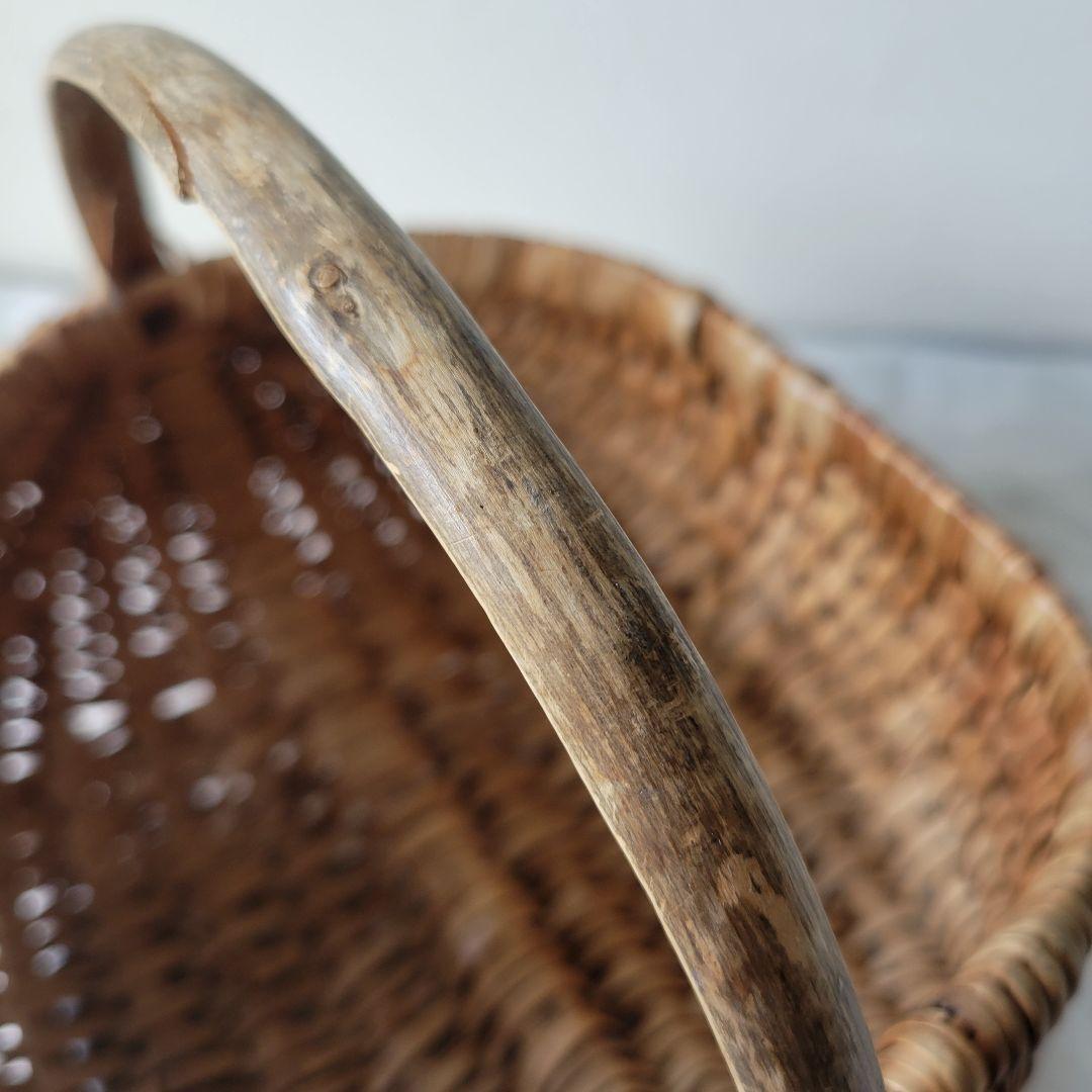 フランス　アンティーク　パニエ　小さめ　ピーナッツ