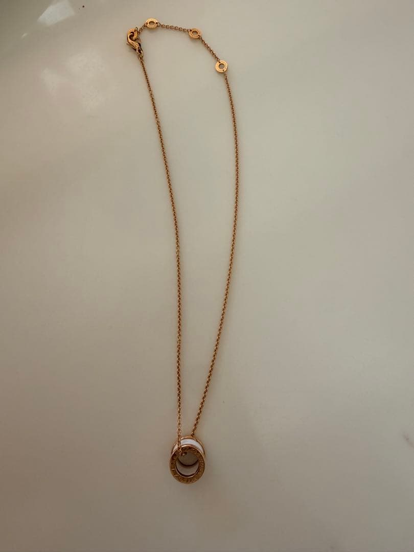 ブルガリ　ピンクゴールド　セラミックネックレス