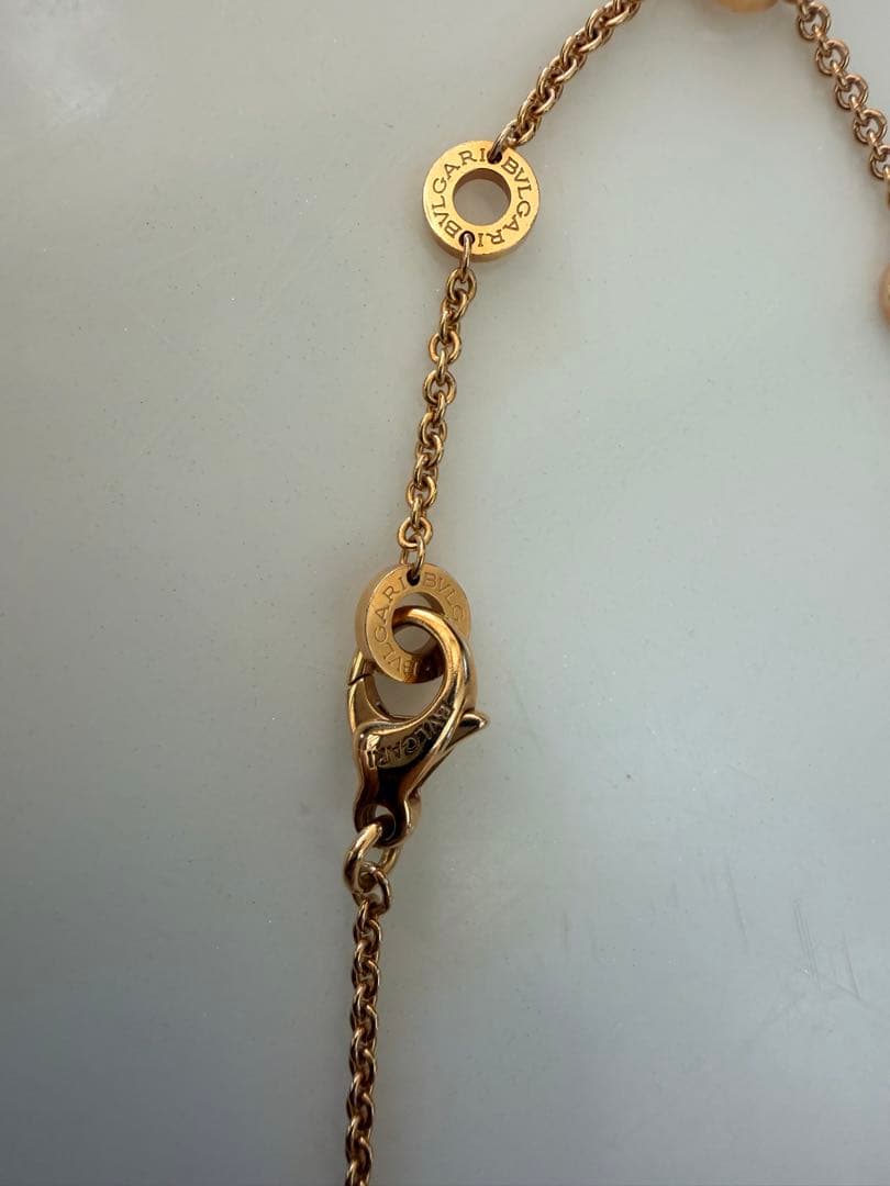 ブルガリ　ピンクゴールド　セラミックネックレス