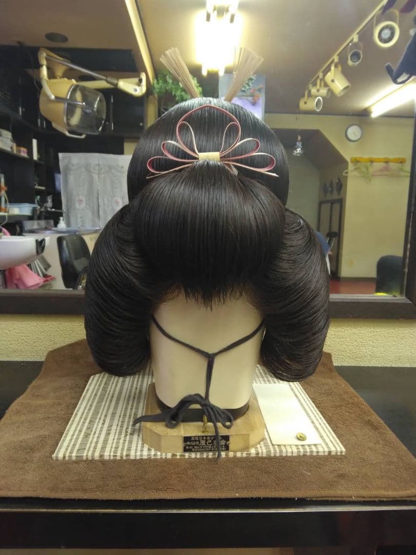 文金高島田 日本髪 かつら 人毛（じんもう） 花嫁 舞台用 和装 ウィッグ